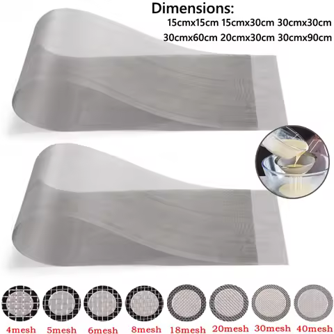 1-5pcs 304 Stainless steel filter screen 4/5/8/20/30/40-400 Mesh Woven Wire High Quality Stainless S