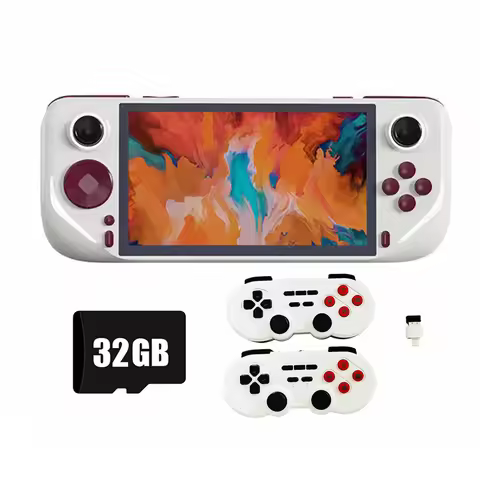 New-E6 Plus Handheld Game Console+2Xcontroller 32G+10000Games 5 Inch Portable Arcade Video Game Cons
