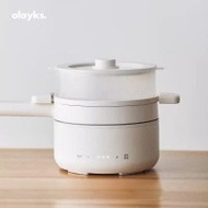 (清貨價) olayks. - 分體式電煮鍋 (1.8L) 連煎盤+蒸架 OLK-01-08 [平行進口]