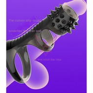 Anti-Shedding Male Condom Leather Sleeve Ring Sleeve Erotic Ring Wolf Braces Threaded Sleeve