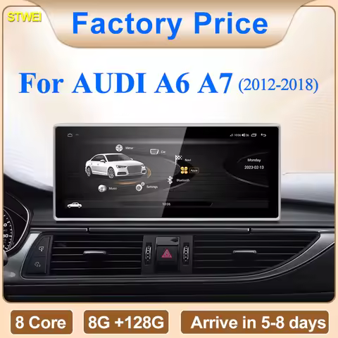 Factory Price 8G 128G 10.25inch Wireless Carplay AUTO For AUDI 2012-2018 Year A6 A7 C7 Car Multimedi