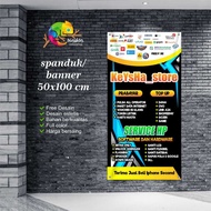 Banner 50x100 Store Service Hp Custom Design