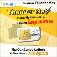 ซิม Thunder Net  ซิมInfinite Thunder Max ซิมเทพ NT ซิมเน็ต Maxspeed ไม่ลดสปีด ซิมเน็ตรายปี ไม่อั้น ไ