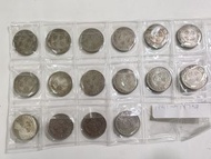 1951至1975年,香港伍毫,16個不同年份