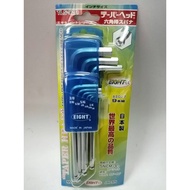 Eight  EIGHT ประแจหัวบอลเตเปอร์ยาวสีขาว ชุด 9 ตัว แบบนิัว ขนาด 1/16-3/8 EIGHT รุ่น TLS-9ZD !!! ราคาด