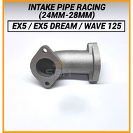 EX5 DREAM EX5 WAVE 125 INTAKE PIPE RACING  TENGKOK PIPE CARBURETOR 24MM 26MM 28MM