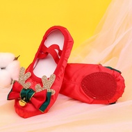 Girls dance shoes red ballet shoes Christmas ballet shoes