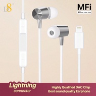 Tai nghe EarPods có dây D8 1Pack với đầu nối Lightning, được chứng nhận MFi bởi Apple Tai nghe có đi