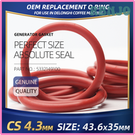 RBNJO แหวนซิลิโคน CS4.3mm สำหรับกาแฟ DeLonghi 43.6*35*4.3มม. 10ชิ้นโอริงปะเก็น VMQ ปะเก็นความหนา4.3ม