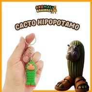 GANTUNGAN Cacto Hippotamo Rubber Keychain Anomali Brainrot Keychain Anomali Keychain