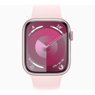 Apple Watch Series 9 智能手錶 GPS 45mm粉紅色鋁金屬錶殼淡粉紅色運動錶帶S/M預計30天内發貨 -