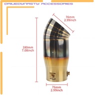 {SJDHW} 【Trusted】 DriveDynasty JDMGRAM Titanium Car Exhaust Auto 64mm 76mm JDM Style Decoration Tail