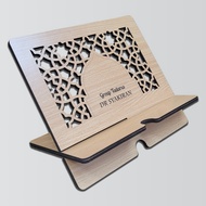 Rehal Kayu Ukir Nama Anda Wooden Rehal Engrave Rehal Al-Quran Mushaf Quran Holder