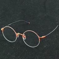 Half-Rim Round Titanium Reading Glasses +0.75 to +4, Lightweight and Fashionable Design