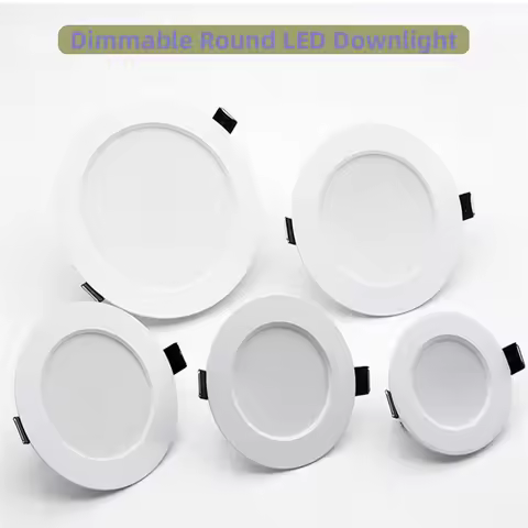 Recessed Light Led Round Ceiling Lamp Dimmable Embedded Downlight AC85V-240V Led Spot 7W 9W 12W 15W