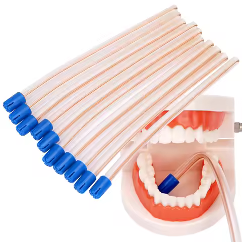 10pcs Dental Disposable Saliva Ejector Low Volume Suction Tips Aspirator Tube Oral Care Tool Dental 
