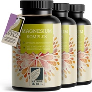 Magnesium Compound Agent 540 Capsules, Intake 400mg Magnesium Daily, Composed of 5 Types High-Qualit