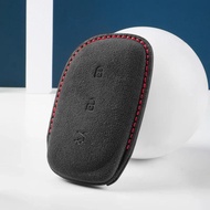 Car Key Case Cover Holder Key buckle alcantara Suede For For genesis gv60 gv90 g90 keychain accessor