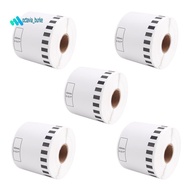 5 Refill Rolls Compatible -22205 Label 62mmx30.48M Continuous Compatible for  Label Printer White Pa