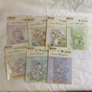 日本直送 DisneySea Duffy and Friends Flocked Stickers Set 貼紙套裝 Duffy StellaLuo LinaBell ShellieMay Gelat
