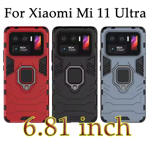 For Xiaomi Mi 11 Ultra Case Finger Ring Armor Bumper Hard Case For Xiaomi Mi 11 Lite 5G NE Cover For
