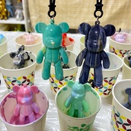 Children's Day Gift DIY Fluid Bearbrick Keychain Handmade DIY Color Bear Paint Parent-child Fluid Painting Children's Toys Gifts fk1