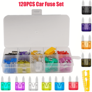 120pcs/Box AL Small Automotive Fuses 2A/3A/5A/7.5A/10A/15A/20A/25A/30A/35A, 12pcs Of Each Size + 10 