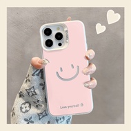 Love Yourself Line Smile Pink 02 Image Casing for iPhone 17 16 16E 15 14 13 12 11 Pro Plus Max X XR 