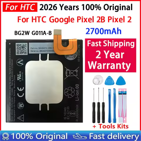 100% Original High New Quality 2700mAh BG2W Mobile Phone Replacement Battery G011A-B For HTC Google 