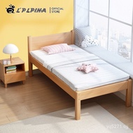 LAL Solid wood bed frame beech wood with mattress adult bed children's bed queen splicing bed baby widened small bed