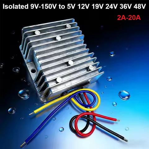 Isolated 9V-150V to 19V 24V 36V 48V 5V 12V2A-20ADC Converter Voltage Regulator Module 12V 24V 36V 60