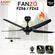 【VALUE DEAL】FANZO FZ56 FZ42 DC Motor Ceiling Fan Remote Control 5 Blades 24 Speeds Baby Ceiling Fan 
