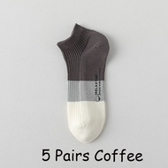 5 Pairs Men Cotton Ankle Socks Low Cut Breathable Comfortable Soft Thin Casual Sports Fashions Non-S