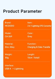 T1. OTG Adaptor Converter iPhone Lightning USB-A Flashdisk/HDD 2TB