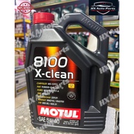 MOTUL 8100 X-CLEAN 5W-40 PERFORMANCE ENGINE OIL, 5L.