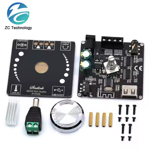XY-AP100L 100W X 2 Bluetooth 5.0 Stereo Amplifier Board HIFI 2.0 AUX USB Sound Card Digital Power Am