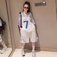 3-14Y Bộ đồ bé gái đồng phục bóng rổ mỏng mùa hè ngắn tay quần áo nhanh khô thời trang trẻ em