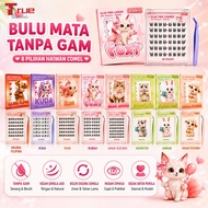 Bulu Mata Palsu Tanpa Gam Self Adhesive Cluster Lashes Natural Look Reusable Untuk Pemula Free Tweez