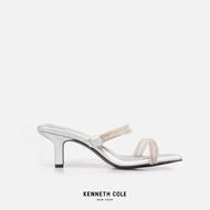 KENNETH COLE รองเท้าส้นสูงผู้หญิง รุ่น Ava Flare Jewel สีเงิน ( HEL - RS91014LE-040 )