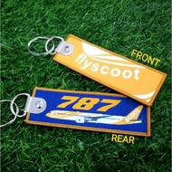 Keychain Woven SCOOT FLYSCOOT Air Boeing 787