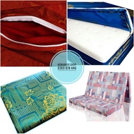 Áo bọc nệm gấp 3 chia làm 3 ô nệm