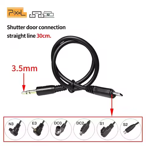 Pixel Shutter Release Remote Control Connecting DC0 DC2 N3 E3 S1 S2 Cable For Canon Nikon Sony TW-28