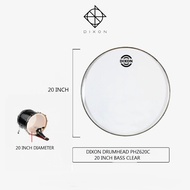Dixon 20" PHZ620C Clear Drum Skin Head Drumhead For Tom Bass