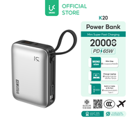 【 New Arrival 】UKIKI Powerbank 20000mAh พาวเวอร์แบงค์ ชาร์จเร็ว PD65W สายType-C พอร์ต Type-C ชาร์จ L