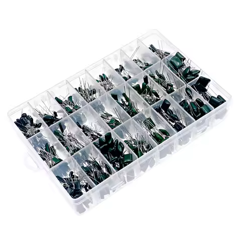 660pcs 24Value Polyester Film Capacitor Assorted Kit 100V 2A221J to 2A474J 0.47nF 0.68nF 1nF 2.2nF C