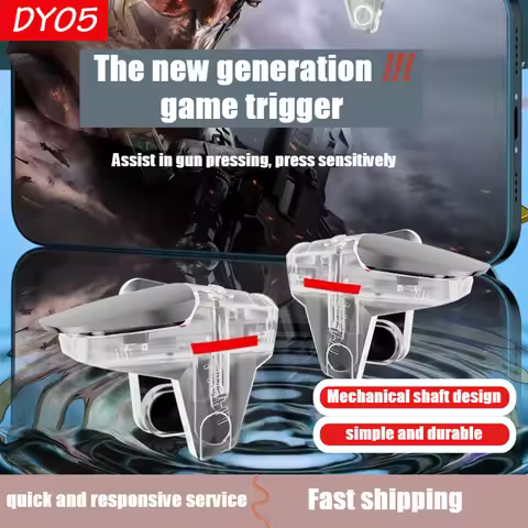 DY05 NEW 4 Fingers Gamepad Controller for PUBG Game Mobile Phone Gamepad Trigger Joystick Shooter Fi