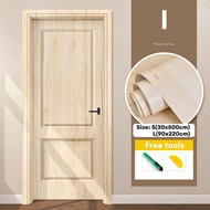 Wood Grain Door Stickers Wardrobe Cupboard Table Furniture Waterproof Self Adhesive Removable Wallpa