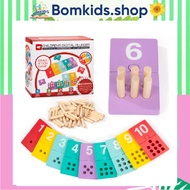 Wooden math toys - Math toys Number plug games Children's toys Gifts for 3 4 5 years old