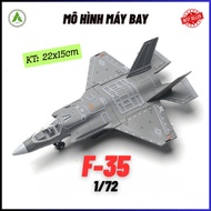 Military F-35 Fighter Plane Model Toy Assembled Decor Display
