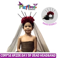 Anding's Corpse Bride Halloween Headband Floral Costume Party Decor Death Zombie